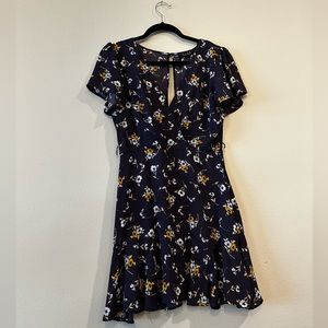 Short Blue Floral Dress.